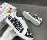 Мужские текстильные кеды Dolce & Gabbana белые с черными узорами 2025