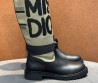 Женские кожаные сапоги Christian Dior Miss Dior черные с бежевым 2025