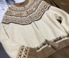 Женский кардиган Loro Piana бежевый с коричневым 2025