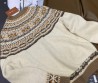 Женский кардиган Loro Piana бежевый с коричневым 2025