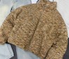 Женская кашемировая куртка Chanel на пуху коричневая 2025