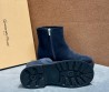 Женские замшевые ботинки Gianvito Rossi синие на меху 2025