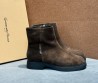 Женские замшевые ботинки Gianvito Rossi коричневые на меху 2025