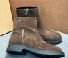 Женские замшевые ботинки Gianvito Rossi коричневые на меху 2025
