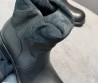 Женские кожаные укороченные сапоги Prada черные с пряжкой 2025