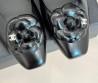 Женские кожаные балетки Chanel черные с цветком 2025