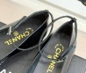 Женские кожаные балетки Chanel черные с цветком 2025