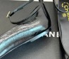 Женские кожаные балетки Chanel черные с цветком 2025