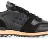 Мужские кожаные кроссовки Valentino Garavani Rockrunner черные