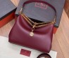 Женская кожаная сумка Etro 28х20х11 бордовая 2025