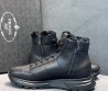 Мужские кожаные ботинки Prada на меху черные 2025