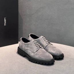 Мужские замшевые ботинки Dolce & Gabbana серые 2025