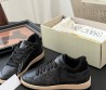 Женские кожаные кроссовки Golden Goose черные с мехом 2025