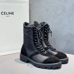 Женские комбинированные ботинки Celine Margaret черные 2025