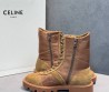 Женские комбинированные ботинки Celine Margaret коричневые 2025