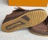 Мужские кроссовки Louis Vuitton Trainer коричневые замшевые 2025