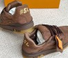 Мужские кроссовки Louis Vuitton Trainer коричневые замшевые 2025