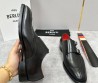 Мужские кожаные туфли Berluti черные с пряжками 2025