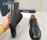 Мужские кожаные туфли Christian Dior черные с глянцевым носком 2025
