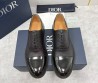 Мужские кожаные туфли Christian Dior черные с глянцевым носком 2025