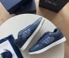 Мужские кожаные кроссовки Christian Dior синие с текстильной вставкой 2025