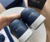 Мужские кожаные кроссовки Christian Dior синие с текстильной вставкой 2025