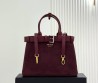 Женская замшевая сумка Prada бордовая с кожаными элементами 33х23 2025