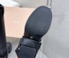 Женские кожаные сапоги Miu Miu черные с пряжками 2025