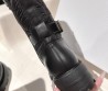 Женские кожаные сапоги Christian Dior черные с нейлоновой вставкой 2025