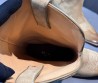 Женские замшевые сапоги казаки Celine бежевые каблук 5 см 2025