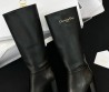 Женские кожаные сапоги Christian Dior D-Town черные каблук 8 см 2025