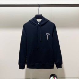 Женское худи Chrome Hearts черное с белыми надписями 2025