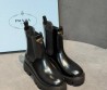 Женские кожаные ботинки челси Prada черные 2025