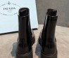 Женские кожаные ботинки челси Prada черные 2025