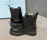 Женские кожаные ботинки челси Prada черные 2025