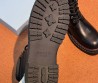 Мужские кожаные ботинки на шнурках Prada черные 2025