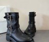 Женские кожаные ботинки Saint Laurent Major черные с пряжками 2025