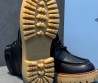Мужские кожаные ботинки Prada черные со шнурками 2025