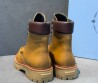 Мужские кожаные ботинки Prada коричневые со шнурками 2025