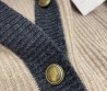 Женский кашемировый кардиган Brunello Cucinelli бежевый с капюшоном 2025