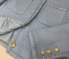 Женский шерстяной жакет Chanel голубой с золотыми пуговицами 2025