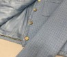 Женский шерстяной жакет Chanel голубой с золотыми пуговицами 2025