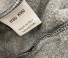 Женская толстовка на молнии Miu Miu серая с капюшоном 2025