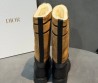 Женские комбинированные сапоги Christian Dior черные с коричневым на меху 2025