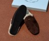 Женские замшевые мюли на меху Prada коричневые 2025