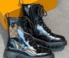 Женские кожаные ботинки Louis Vuitton District Ranger черные глянцевые 2025