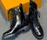 Женские кожаные ботинки Louis Vuitton District Ranger черные глянцевые 2025