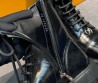 Женские кожаные ботинки Louis Vuitton District Ranger черные глянцевые 2025