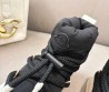 Женские текстильные сапоги дутики Moncler черные 2025