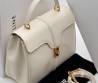 Женская кожаная сумка Celine белая 27х20 см 2025